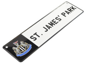 Newcastle United Metal Window Street Sign - newcastlegifts Newcastle United Metal Window Street Sign