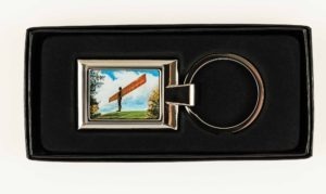 Angel of the North Metal Keyring, Newcastle Keyring, Gateshead Angel Keyring, Newcastle Gift, Newcastle Souvenir, Geordie Gift, North East Gift, Northumberland Gift, Photograph of the Angel of the North