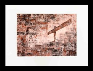 Copper Angel Acrylic Painting, Acrylic painting of the Angel of the North, Antony Gormley, Gateshead Angel, Newcastle Art, Newcastle Gift, Newcastle Souvenir, Geordie Gift, Newcastle Artist,