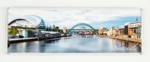 Great North Run Panoramic Fridge Magnet - newcastlegifts Great North Run Panoramic Fridge Magnet, Panoramic Photograph of the Newcastle Gateshead Quayside, Sage Gateshead, Newcastle Tyne Bridge, Newcastle Gift Product, Newcastle Souvenir, North East Gift