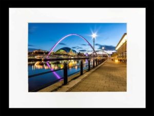 The Newcastle Gateshead Quayside - newcastlegifts The Newcastle Gateshead Quayside, Twilight Photograph of the Newcastle Gateshead Quayside, Gateshead Millennium Bridge, Tyne Bridge, Sage Gateshead, Newcastle Gift, Newcastle Souvenir