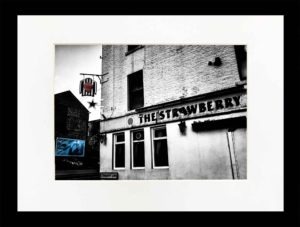 The Strawberry Pub Newcastle, photograph of the Strawberry Pub Newcastle, St. James' Park Football Stadium, Newcastle United Football Club, NUFC< Newcastle Gift, Geordie Gift, Newcastle Souvenir, Newcastle Wall Art, Newcastle Photography