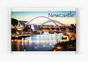 Tyne Bridges Fridge Magnet - newcastlegifts Tyne Bridges Fridge Magnet, Newcastle Gateshead Quayside Photographic Magnet, Gateshead Millennium Bridge, Tyne Bridge