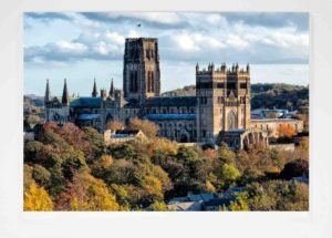 Autumn Durham Cathedral Greeting Card, Autumn photograph of Durham Cathedral from Wharton Park, Durham Gift Product, Durham Cathedral Souvenir, North East Gift