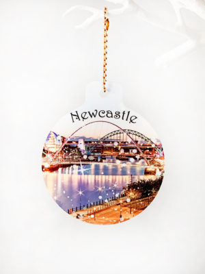 Christmas Bauble Newcastle & Tyne Bridge, Christmas Bauble Newcastle Gateshead Quayside, Gateshead Millennium Bridge, Tyne Bridge, Newcastle Gift, Newcastle Souvenir, Newcastle Christmas Product, Geordie Gift, North East Gift