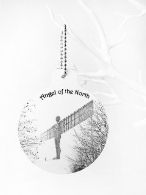 Christmas Bauble Snow Angel & Quayside, Angel of the North Christmas Bauble, Angel of the North in the snow, Newcastle Gift, Geordie Gift, Newcastle Souvenir, Newcastle Christmas Product, North East Gift