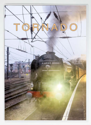 Greeting Card Tornado 60163, Photograph of Tornado Steam Locomotive at Newcastle Central Station, Steam Locomotive Gift Product, Railway Souvenir, Steam Train Enthusiast