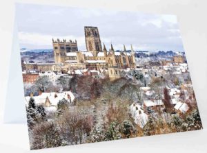 Christmas Card Durham Cathedral & Castle, Winter Photograph of Durham Cathedral and Durham Castle in the Snow, Durham Christmas Gift Product, Durham Souvenir, North East Gift, Durham Artist, Durham Photographer