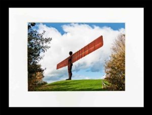 Angel of the North Photographic Print - newcastlegifts Angel of the North Photographic Print, Antony Gormley, Gateshead Angel, Mounted photographic Print of the Angel of the North, Geordie Gift, Newcastle Gift, Newcastle Souvenir, Newcastle Wall Art
