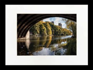 Bridge View Durham Riverbanks - newcastlegifts Bridge View Durham Riverbanks, photograph of Durham Riverbanks and Durham Cathedral, Durham Wall Art, Durham Gift product, Durham Souvenir