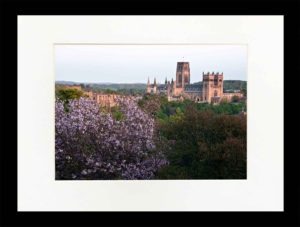 Cherry Tree Durham Cathedral, Spring photograph of Durham Cathedral and Castle from Wharton Park, Durham Gift product, Durham Cathedral Souvenir, Durham City