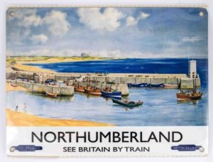 Northumberland Metal Wall Sign, Railway Gift Product, Steam Train Souvenir, Railway Souvenir, The Original Metal Wall Sign Co. Railway Poster Sign, British Railways