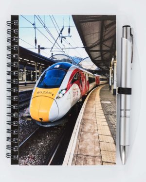 Notebook & Pen Azuma Virgin Train - newcastlegifts Notebook & Pen Azuma Virgin Trains, Newcastle Central Station, Railway Gift Product, Train Souvenir, Railway Gift Product
