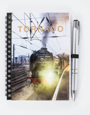 Notebook & Pen Tornado Locomotive, Newcastle Central Station, A1 Steam Locomotive Trust, Steam Train Photography, Steam Locomotive Gift Product, Railway Souvenir, Steam Train Enthusiast
