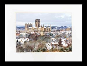 Snow Durham Cathedral and Castle - newcastlegifts Snow Durham Cathedral and Castle, Snow Photograph of Durham Castle and Cathedral, Durham City, Durham Wall Art