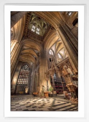 Durham Cathedral The Crossing Greeting Card, Interior HDR Photograph of Durham Cathedral, Durham Cathedral Gift Product, Durham Cathedral Souvenir, North East Gift, Durham Photographer
