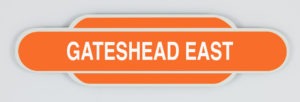 Gateshead East Railway Station Totem Fridge Magnet