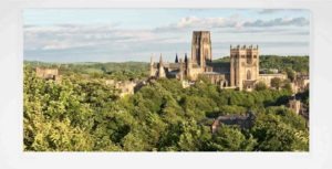 Durham Cathedral & Castle Greeting Card, Summer Panoramic photograph of Durham Cathedral Durham Castle from Wharton Park, Durham Gift product, Durham Cathedral Souvenir, North East Gift