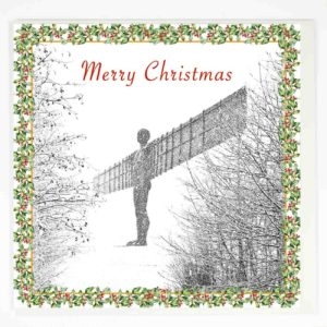 Christmas Card Angel of the North in the Snow, Newcastle Christmas Card, Gateshead Angel, Antony Gormley, Winter photograph of the Angel of the North in the snow, Newcastle Gift, Newcastle Christmas Gift, Newcastle Souvenir, Newcastle Photograph, North East Gift, Geordie Gift