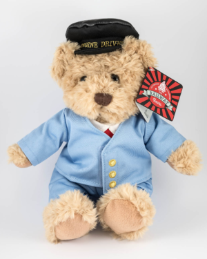 Railway Bear Engine Driver, Steam Trains, L.N.E.R, British Railways, LMS, GWR, Kate Station Mistress Bear, Keel Toys, Railway Enthusiast, Railway Gift, Soft Toy, Teddy Bear
