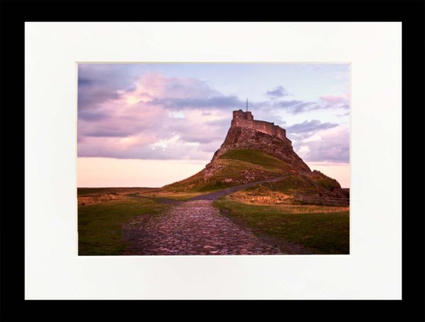 Lindisfarne Castle Sunset Photographic print, Holy Island, Northumberland Coast, Geordie Gift, St. Cuthbert, Northumberland Photography, Local Artist, Northumberland Gift