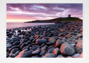 Dunstangburgh Castle Greeting Card, Northumberland Coast