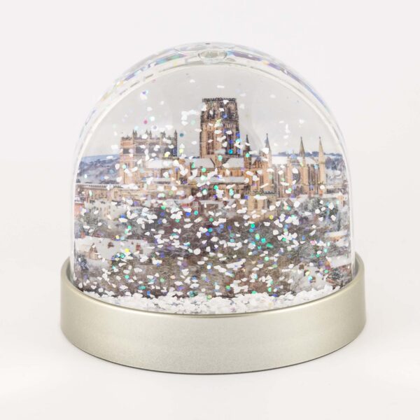 Durham Cathedral Snowing, Durham Cathedral Snow Globe, Durham Cathedral Snow Shaker. Durham Cathedral in the snow, Winter snow photograph of Durham Cathedral, Durham City, North East Gift