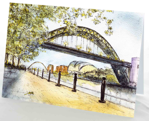 Greeting Card Autumn Leaves Watercolour