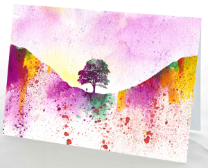 Greeting Card Sycamore Gap Splash