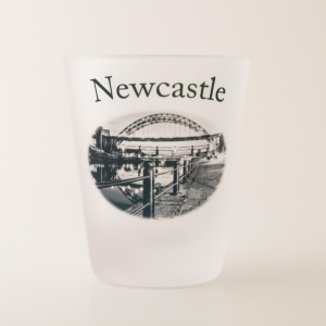 Shot Glass Newcastle Tyne Bridge B&W