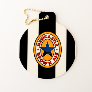 Christmas Bauble Newcastle Brown Ale B&W Stripes