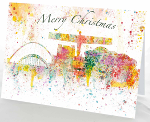 Christmas Card Newcastle Angel & Quayside