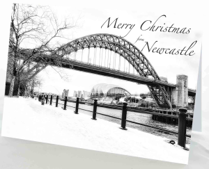 Christmas Card Snowy Newcastle Quayside