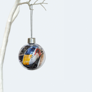Christmas Bauble Azuma Round Plastic