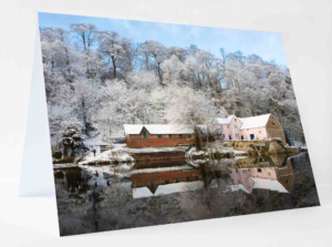 Durham Christmas Card Pink House Snow