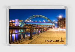 Newcastle Tyne Bridge Magnet, Newcastle, Swing Bridge, High Level Bridge, Hilton Hotel Gateshead, Black and White photography, Newcastle Gift, Newcastle Souvenir, North East Gift, Geordie Gift, Northumberland Gift, Nighttime Photography, Local Artist, Local Photographer
