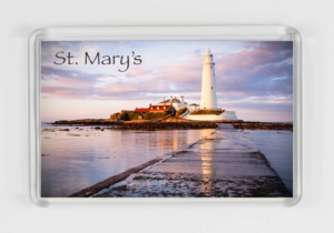Sunset at St Marys Lighthouse Magnet