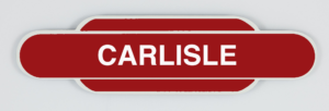 Carlisle Railway Station Totem Fridge Magnet, Newcastle and Carlisle Railway, River Tyne, Tyne Valley, Hadrians Wall, Roman Wall, Northumberland, Geordie Gift, Newcastle Gift, NER, LNER, Steam Train, British Railways, Fridge Magnet, Metal Magnet