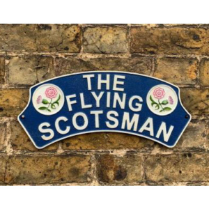 Flying Scotsman Cast Iron Sign Thistle, Steam Trains, Railway Gift, Railway Sign, LNER, NER, East Coast Mainline, Golden Age of Steam, Sir Nigel Greasley, Railway Enthusiasts