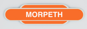 Morpeth Railway Station Totem Fridge Magnet, Newcastle and Carlisle Railway, River Tyne, Tyne Valley, Hadrians Wall, Roman Wall, Northumberland, Geordie Gift, Newcastle Gift, NER, LNER, Steam Train, British Railways, Fridge Magnet, Metal Magnet