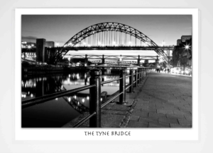NE37 Tyne Bridge BW Text Card, Black and White Photograph of Tyne Bridge in Newcastle, Newcastle Gateshead Quayside, High Level Bridge, Swing Bridge, Night-time Photography, River Tyne, Local Artist, North East England, Local Photographer, Photo Slate Tyne Bridge Newcastle Black and White, Black and White Photograph of Newcastle Tyne Bridge, Newcastle Gift Product, Newcastle Souvenir, Geordie Gift, North East Gift