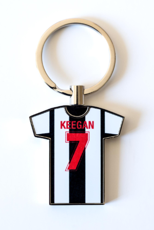 T-shirt Keying Keegan No7, Newcastle United Football Club, NUFC, Geordie, St. James Park, Newcastle upon Tyne, Geordie Gift, Newcastle Gift, Newcastle souvenir, League Cup, Carabao Cup, Retro t-shirt, Kevin Keegan, Andy Cole, Alan Shearer, 1995-96 Retro Shirt