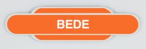 Bede Railway Station Totem Magnet, Metal Fridge Magnet in the shape of a British Railways Station Totem Sign, British Railway, LNER, Railway souvenir, Railway gift product, Railway enthusiast, Steam Train, Golden Age of Steam, Diesel Trains