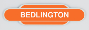 Bedlington Railway Station Totem Magnet, Metal Fridge Magnet in the shape of a British Railways Station Totem Sign, British Railway, LNER, Railway souvenir, Railway gift product, Railway enthusiast, Steam Train, Golden Age of Steam, Diesel Trains