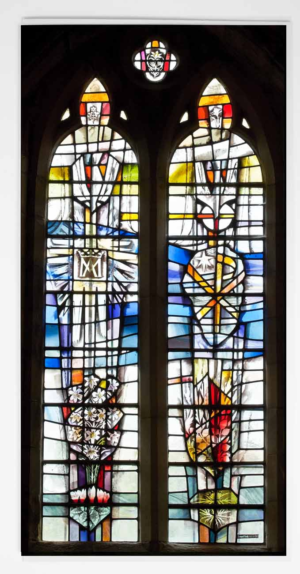 Durham Cathedral Stella Maris Window Greeting Card, Durham Cathedral Stainded Glass Window, Interior Photograph of Durham Cathedral, Durham Cathedral Gift Product, Durham Cathedral Souvenir, North East Gift, Local Artist, Local Photographer, Durham Photograph