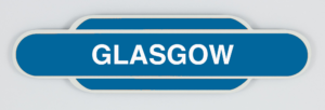 Glasgow Railway Station Totem Magnet, British Railways Railway station Totem sign as a fridge Magnet