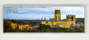 Twilight Cathedral Panoramic Fridge Magnet, Durham Castle, Panoramic Photograph Durham Cathedral at Twilight, Wharton Park, Durham City, County Durham North East England, North East Gigt, Durham Gift, Durham Souvenir, Durham Cathedral Gift product, Durham Cathedral Souvenir, Local Artist, Local Photographer, St. Cuthbert, Land of the Prince Bishops