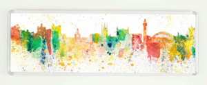 Newcastle Splash of Toon Panoramic Magnet2 Newcastle Gifts Newcastle Splash of Toon Panoramic Magnet, Angel of the North, Tyne Bridge, Gateshead Millennium Bridge, Sage Gateshead, Baltic Arts, Newcastle Castle, Watercolour Artist, Newcastle Art, Newcastle Painting, North East England, Newcastle Gift, Geordie Gift, Newcastle Souvenir, Northumberland Gift, North East Artist, Local Artist, Louisa E. Taylor