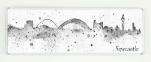 Newcastle Toon Army Panoramic Magnet2 Newcastle Gifts Newcastle Toon Army Panoramic Magnet, Angel of the North, Tyne Bridge, Gateshead Millennium Bridge, Sage Gateshead, Baltic Arts, Newcastle Castle, Watercolour Artist, Newcastle Art, Newcastle Painting, North East England, Newcastle Gift, Geordie Gift, Newcastle Souvenir, Northumberland Gift, North East Artist, Local Artist, Louisa E. Taylor