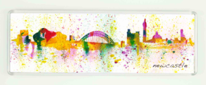 Newcastle Tyne Colours Panoramic Magnet2 Newcastle Gifts Newcastle Tyne Colours Panoramic Magnet, Angel of the North, Tyne Bridge, Gateshead Millennium Bridge, Sage Gateshead, Baltic Arts, Newcastle Castle, Watercolour Artist, Newcastle Art, Newcastle Painting, North East England, Newcastle Gift, Geordie Gift, Newcastle Souvenir, Northumberland Gift, North East Artist, Local Artist, Louisa E. Taylor
